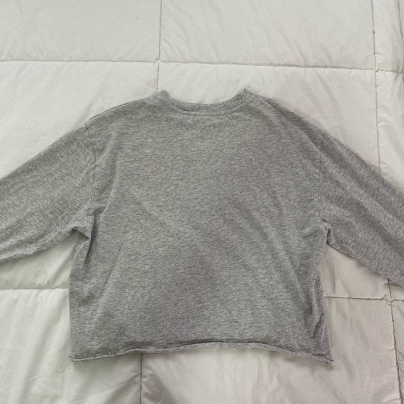 TNA Heather Gray Cropped Long Sleeve Tee - Picture 4 of 4